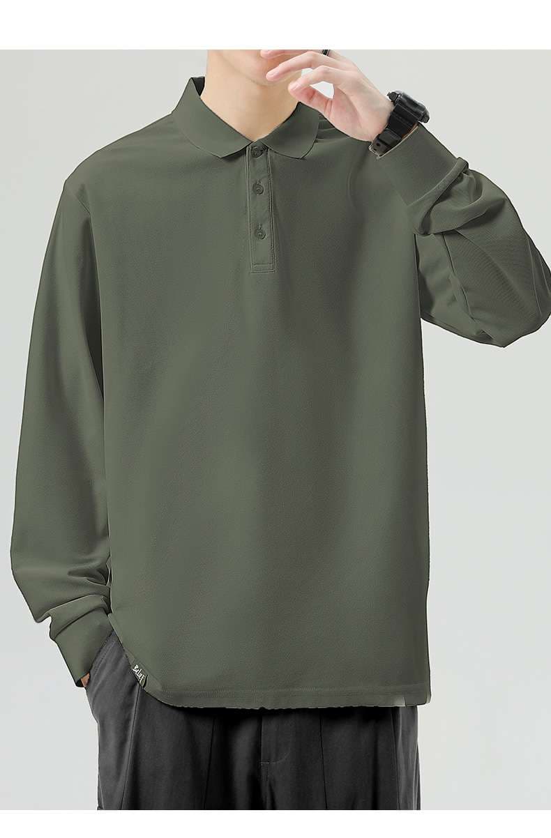 上品な長袖ポロシャツ 男性用カジュアル