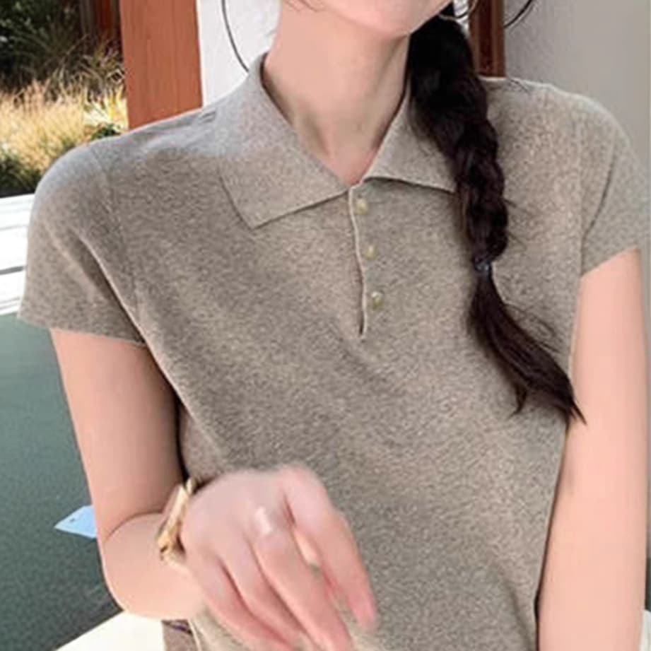 ポロシャツ ニット なめらか贅沢ニットポロ